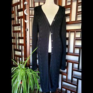 Grace Knitware Black Cardigan (Size XL)